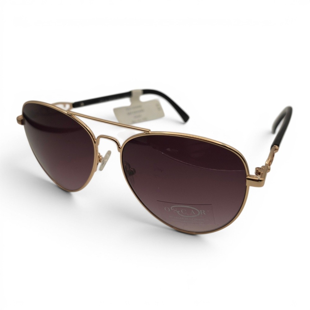 Oscar de la‎ Renta Womens Aviator Sunglasses Gold Gradient MOD3105 58-14-150